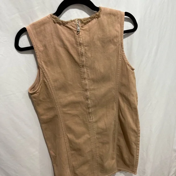 Lauren Ralph Lauren Sleeveless Sheath Dress 10P Tan Casual Workwear Minimalist - Picture 9 of 11
